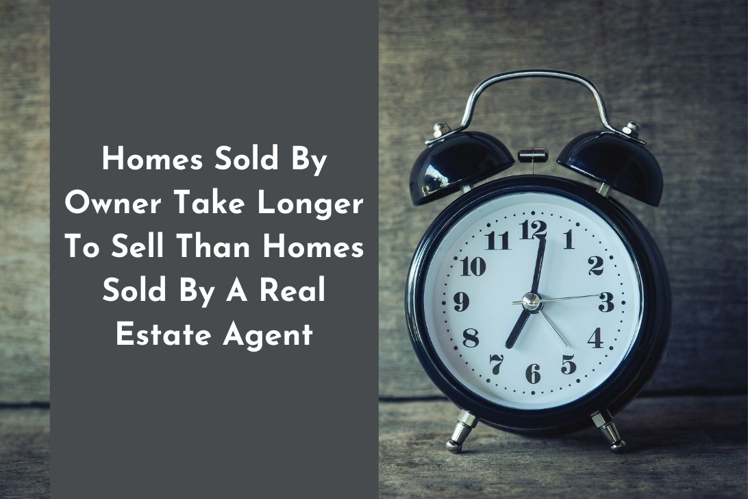 Selling a home without a Realtor takes a lot of time and the homes sell more slowly compared to those where the seller has hired a Realtor