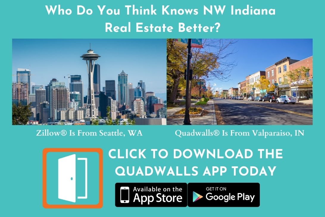 Schererville homebuyers can search for houses for sale in Schererville Indiana using the Quadwalls App