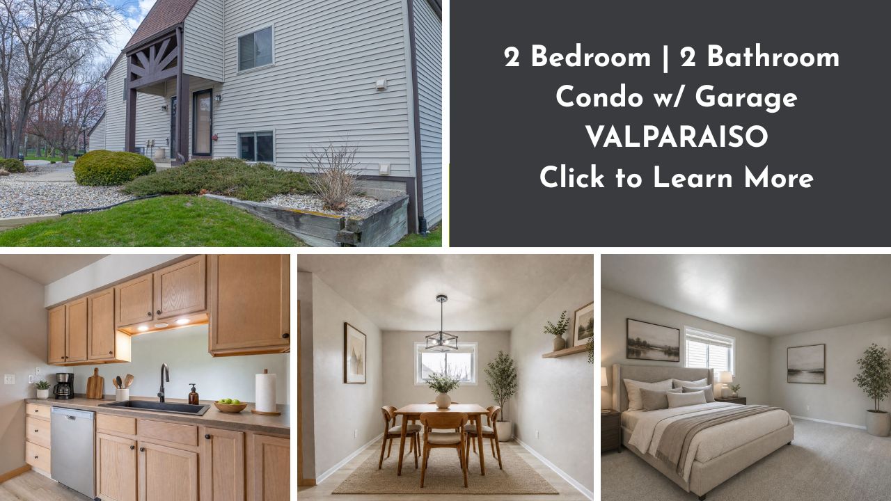 Condo for sale in Valparaiso Indiana located at 1177 Millpond Rd. Valparaiso Indiana 46383