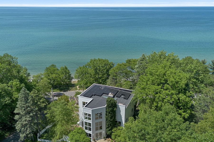 Luxury home sold in 2025 at 301 E Lake Front Drive Beverly Shores, Indiana, one of the most expensive homes sold in Northwest Indiana.